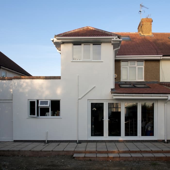 Exterior of a completed rear home extension