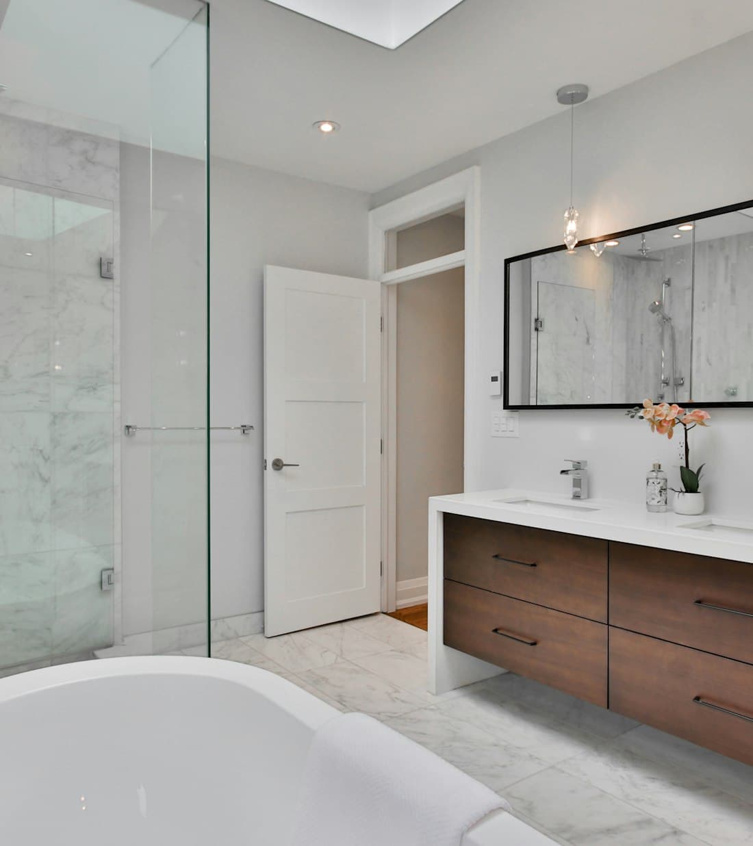 Modern residential bathroom renovation