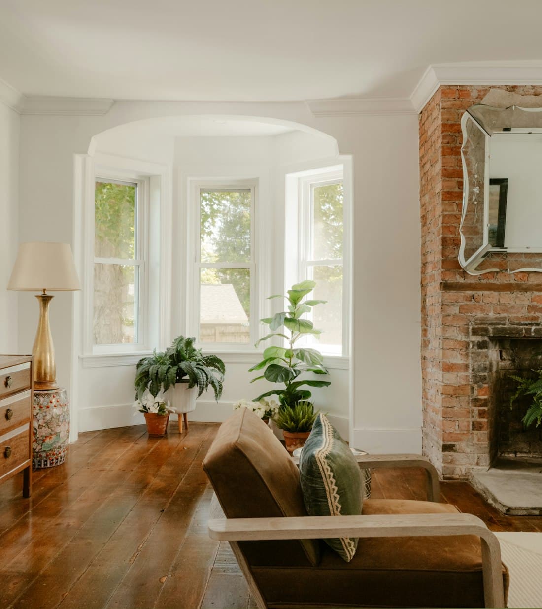 Tastefully restored older residential interior