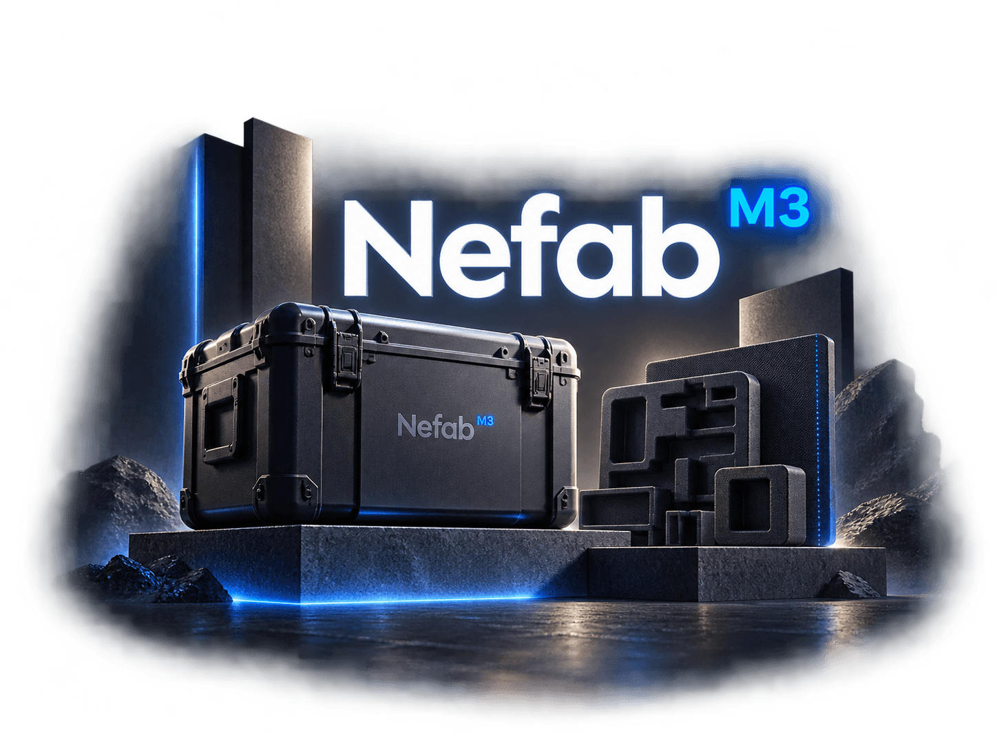 Exploded Nefab packaging system with engineering and production information