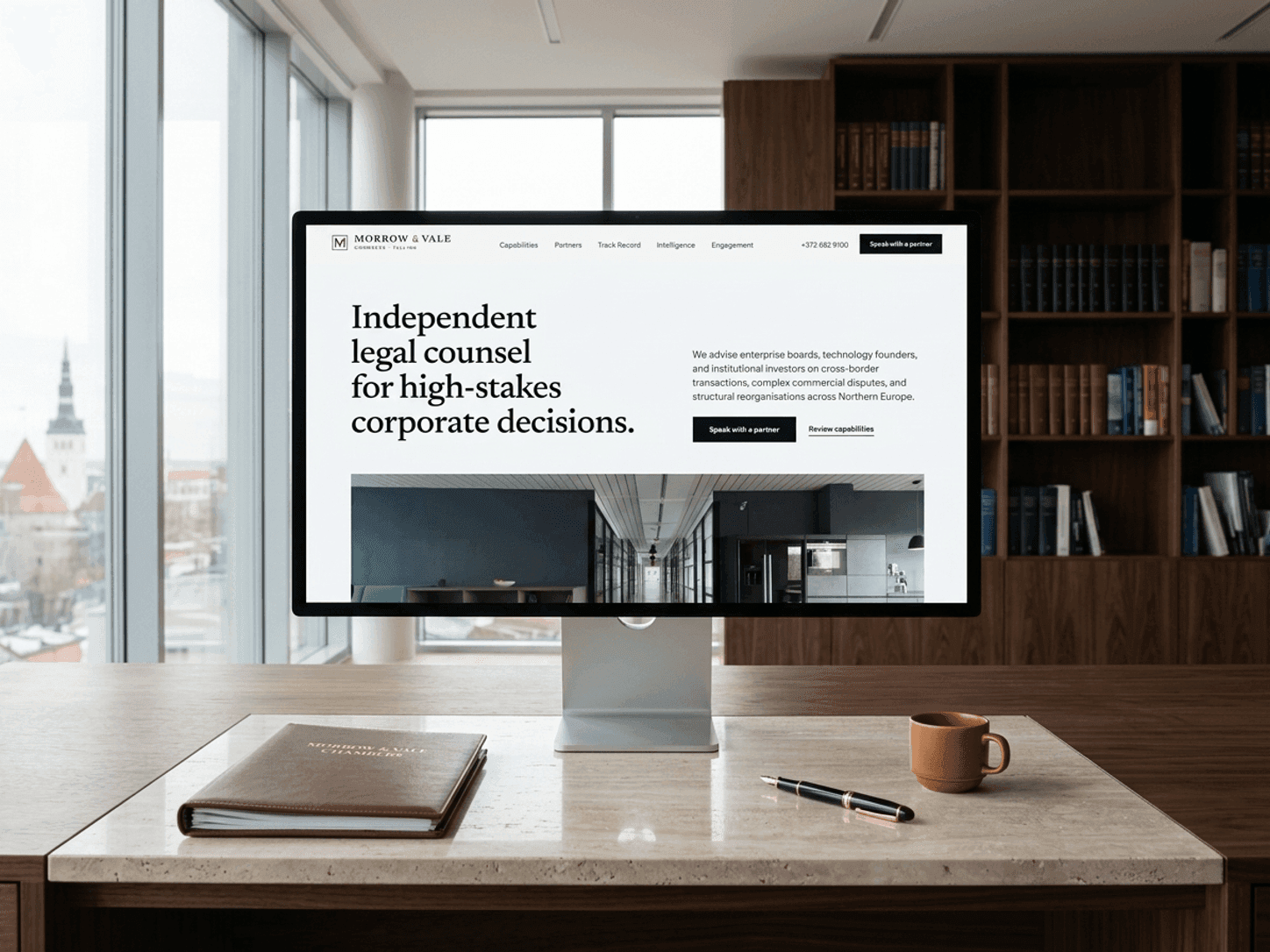 MORROW & VALE law firm template preview