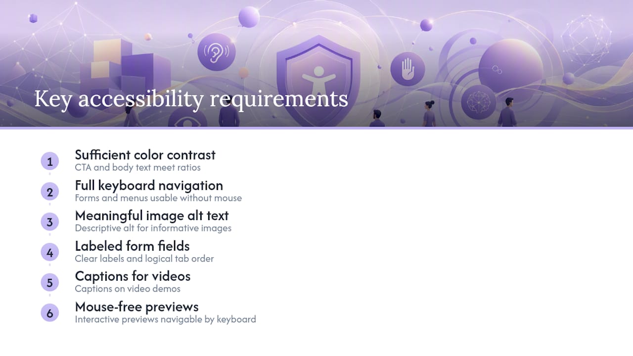 Six practical SaaS accessibility requirements